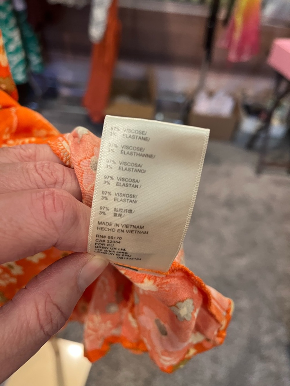 Free People Orange Floral Tie-Front Mini Dress - Picture 5 of 6